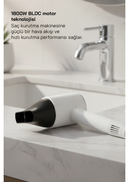 SHD-1705 Bldc Saç Kurutma Makinesi-Beyaz fiyatları