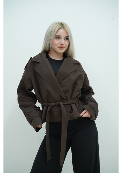 Kruvaze Kısa Kuşaklı Trenc fırsatları