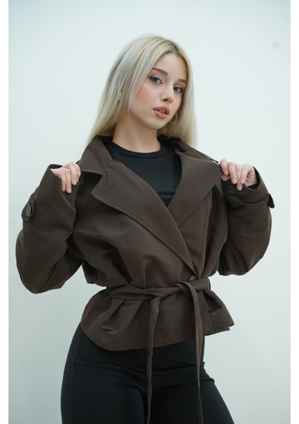 Kruvaze Kısa Kuşaklı Trenc indirimleri