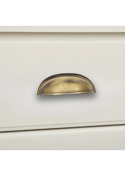 Tas Midye Çanak 64MM Antik Sarı Dolap Çekmece Vestiyer Mobilya Kulpu Metal Kulp ( 10 Adet ) modelleri