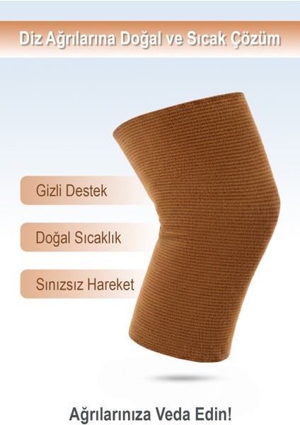 2 Adet Termal Yün Dizlik Deve Tüyü Diz Korsesi Isı Terapisiyle Soğuk Havaya Karşı Koruyucu Dizlik fiyatları