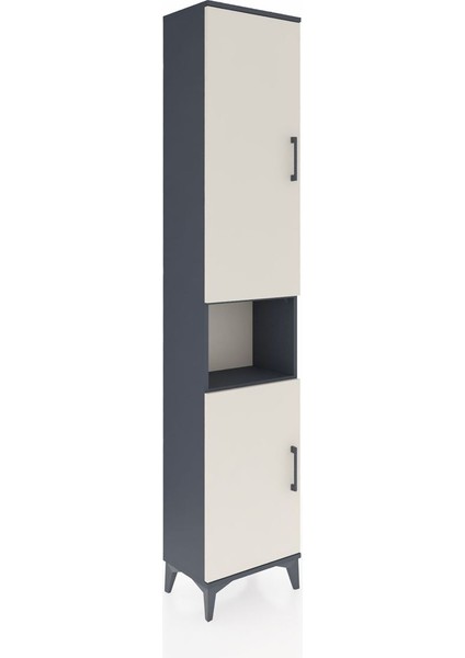 Arges Dolap 4 Raflı 2 Kapaklı Tek Askılı 44X30X221 Antrasit-Aytaşı fiyatları
