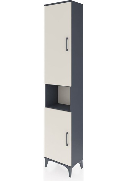 Arges Dolap 4 Raflı 2 Kapaklı Tek Askılı 44X30X221 Antrasit-Aytaşı modelleri