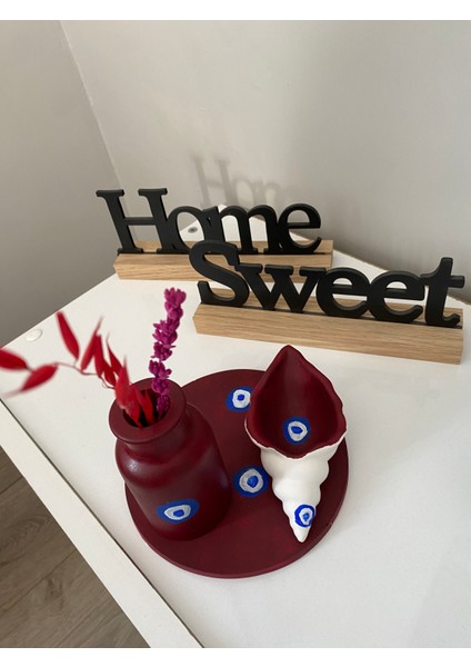 Nazar Boncuklu Deniz Kabuğu Vazo Set modelleri