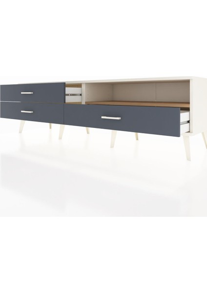 Hyperion Tv Ünitesi Tek Raflı 3 Çekmeceli 176X44X51 Aytaşı-Çam/antrasit fırsatları