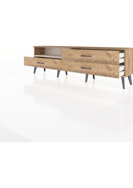 Arges Tv Ünitesi Tek Raflı 3 Çekmeceli 176X30X51 Çam-Aytaşı/çam modelleri