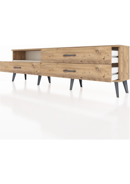 Arges Tv Ünitesi Tek Raflı 3 Çekmeceli 176X30X51 Çam-Aytaşı/çam fırsatları