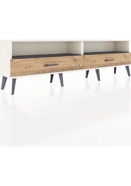 Arges Tv Ünitesi 2 Raflı 2 Çekmeceli 176X30X51 Aytaşı-Antrasit/çam fiyatları