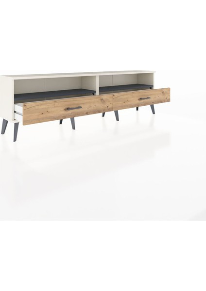 Arges Tv Ünitesi 2 Raflı 2 Çekmeceli 176X30X51 Aytaşı-Antrasit/çam indirimleri