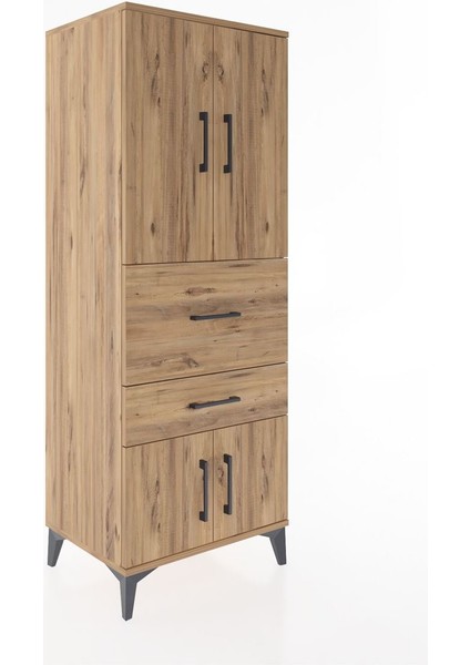 Hyperion Dolap 3 Raflı 2 Çekmeceli 4 Kapaklı 60X44X163 Çam-Çam fiyatları