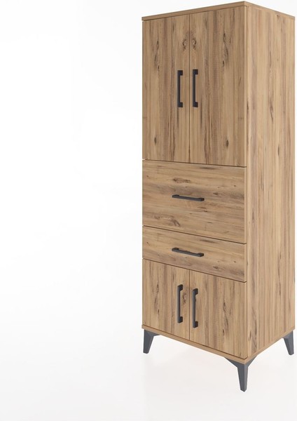 Hyperion Dolap 3 Raflı 2 Çekmeceli 4 Kapaklı 60X44X163 Çam-Çam modelleri