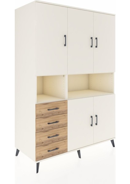 Kronos Dolap 7 Raflı 4 Çekmeceli 5 Kapaklı 132X59X195 Aytaşı-Aytaşı/çam fiyatları