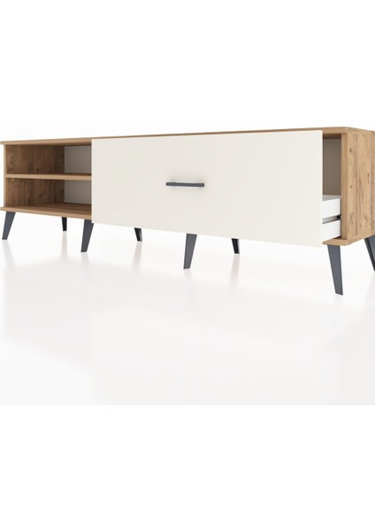 Hyperion Tv Ünitesi Tek Raflı Tek Çekmeceli 176X44X51 Çam-Çam/aytaşı fırsatları