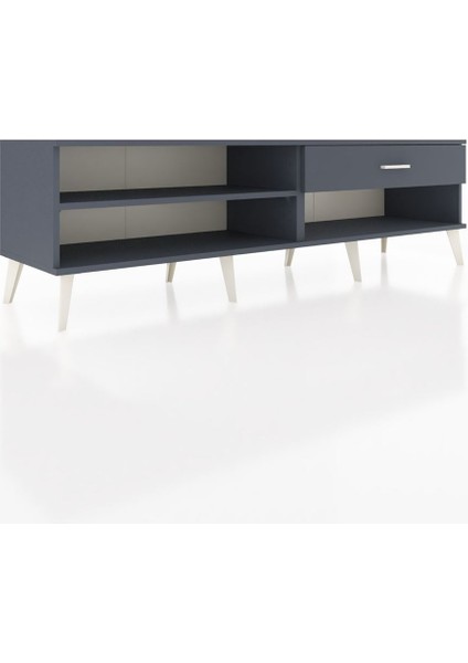Hyperion Tv Ünitesi Tek Raflı Tek Çekmeceli 176X44X51 Antrasit-Antrasit/antrasit fiyatları
