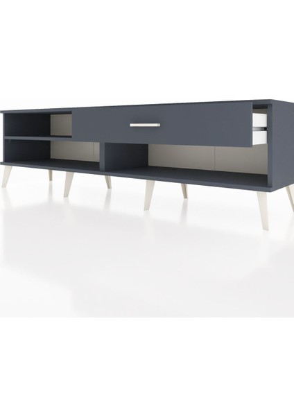 Hyperion Tv Ünitesi Tek Raflı Tek Çekmeceli 176X44X51 Antrasit-Antrasit/antrasit fırsatları