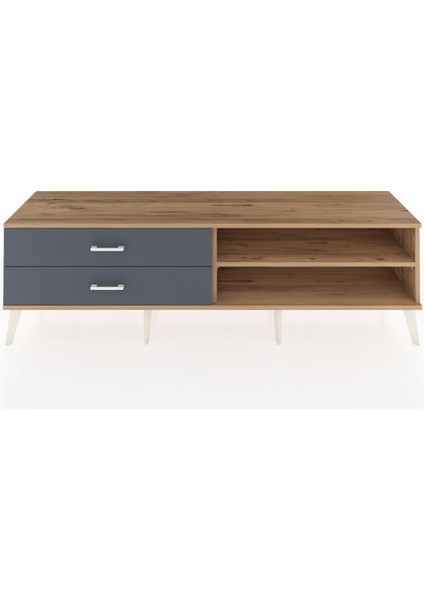 Hyperion Tv Ünitesi Tek Raflı 2 Çekmeceli 176X44X51 Çam-Çam/antrasit