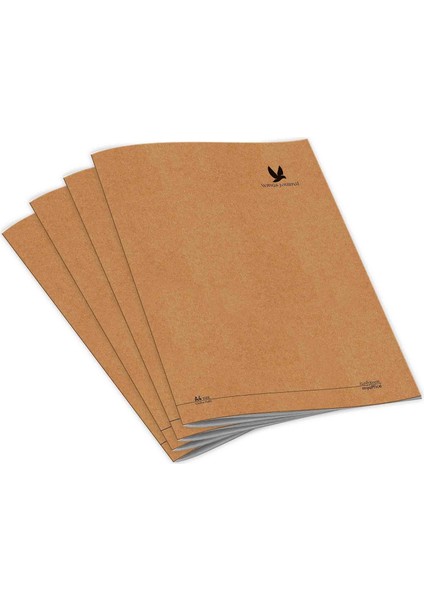 Journal 4 Lü Defter Seti A6 Çizgili 72 Sayfa 10,5X14,5 cm