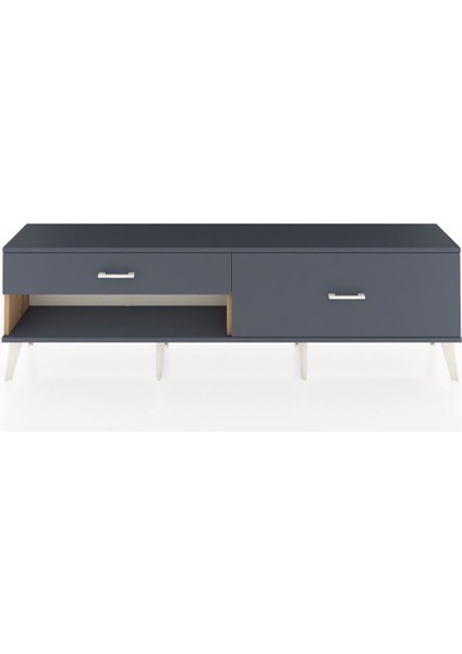 Arges Tv Ünitesi 2 Çekmeceli 176X30X51 Çam-Antrasit/antrasit