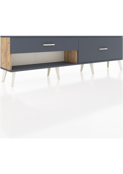 Arges Tv Ünitesi 2 Çekmeceli 176X30X51 Çam-Antrasit/antrasit fiyatları