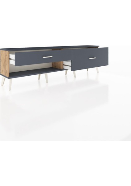 Arges Tv Ünitesi 2 Çekmeceli 176X30X51 Çam-Antrasit/antrasit indirimleri