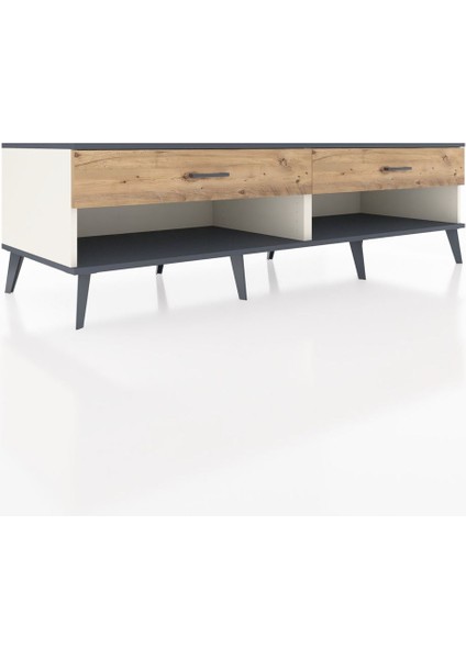 Kronos Tv Ünitesi 2 Çekmeceli 176X59X51 Aytaşı-Antrasit/çam fiyatları