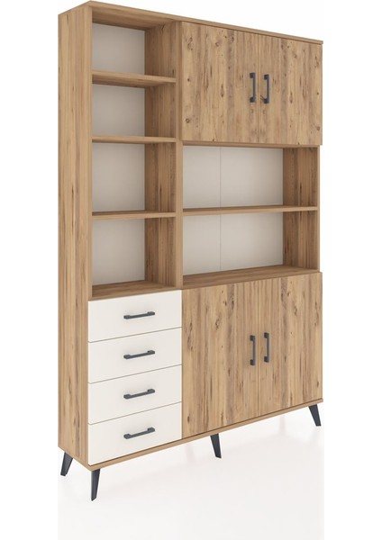 Arges Dolap 9 Raflı 4 Çekmeceli 4 Kapaklı 132X30X195 Çam-Çam/aytaşı fiyatları