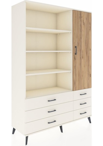 Hyperion Dolap 8 Raflı 6 Çekmeceli Tek Kapaklı 132X44X195 Aytaşı-Çam/aytaşı fiyatları