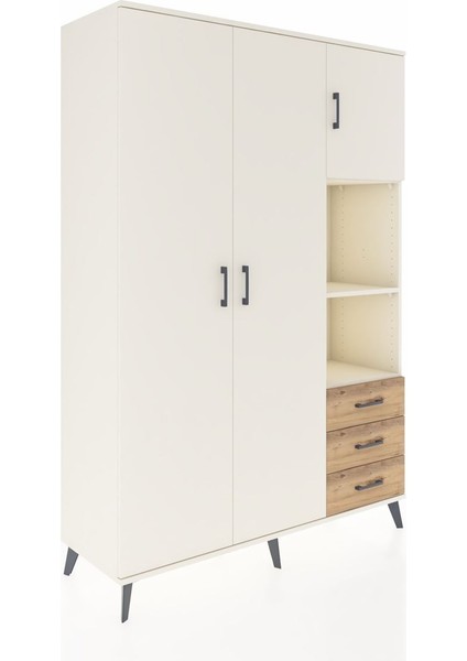Hyperion Dolap 5 Raflı 3 Çekmeceli Tek Askılı 132X44X195 Aytaşı-Aytaşı/çam fiyatları
