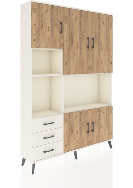 Arges Dolap 9 Raflı 3 Çekmeceli 5 Kapaklı 132X30X195 Aytaşı-Çam/aytaşı fiyatları