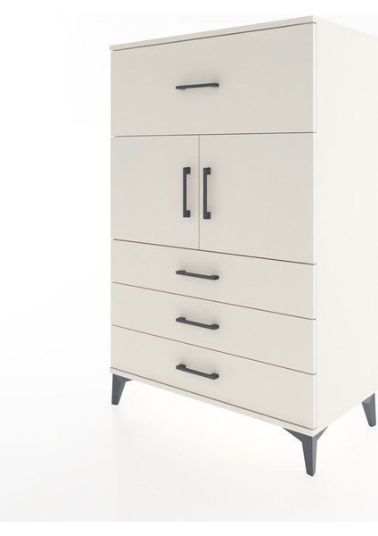 Hyperion Dolap Tek Raflı 4 Çekmeceli 2 Kapaklı 88X44X134 Aytaşı-Aytaşı modelleri