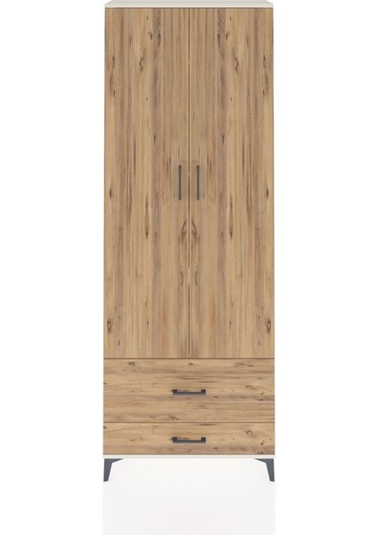 Arges Dolap 4 Raflı 2 Çekmeceli 2 Kapaklı 88X30X243 Aytaşı-Çam