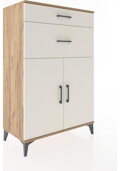 Hyperion Dolap Tek Raflı 2 Çekmeceli 2 Kapaklı 88X44X134 Çam-Aytaşı fiyatları
