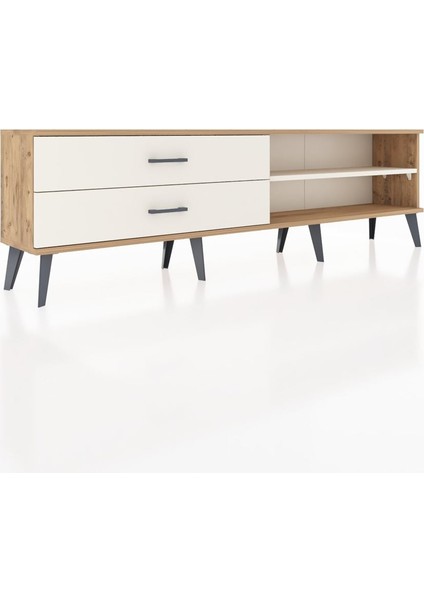 Arges Tv Ünitesi Tek Raflı 2 Çekmeceli 176X30X51 Çam-Aytaşı/aytaşı fiyatları