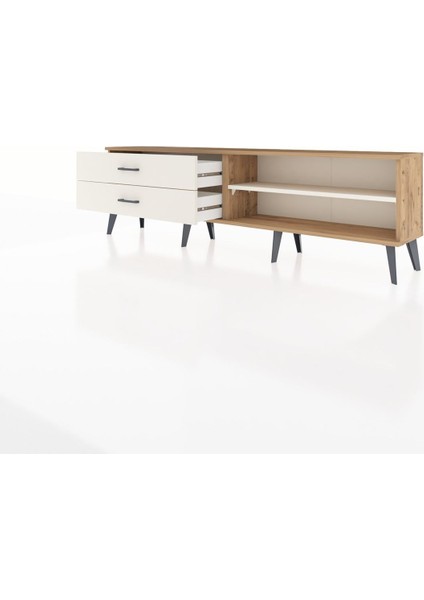 Arges Tv Ünitesi Tek Raflı 2 Çekmeceli 176X30X51 Çam-Aytaşı/aytaşı modelleri