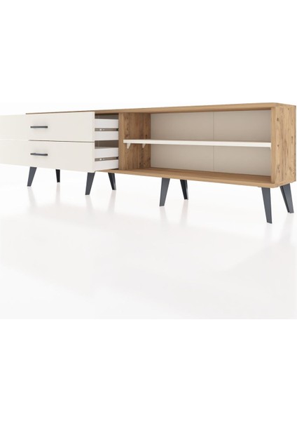Arges Tv Ünitesi Tek Raflı 2 Çekmeceli 176X30X51 Çam-Aytaşı/aytaşı fırsatları