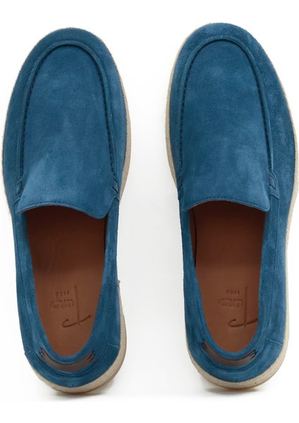 Hakiki Süet Deri Lacivert Loafer Erkek Ayakkabı - Kauçuk Taban - 4154 fırsatları