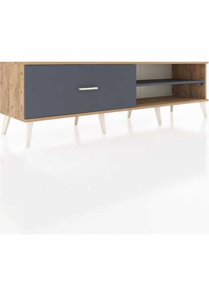 Hyperion Tv Ünitesi Tek Raflı Tek Çekmeceli 176X44X51 Çam-Antrasit/antrasit fiyatları