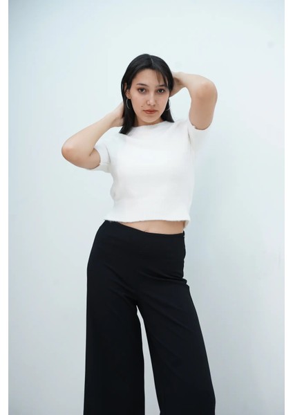 Kısa Kollu Bisiklet Yaka Kazak modelleri