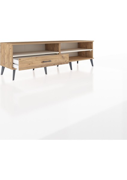 Hyperion Tv Ünitesi 2 Raflı Tek Çekmeceli 176X44X51 Çam-Aytaşı/çam indirimleri