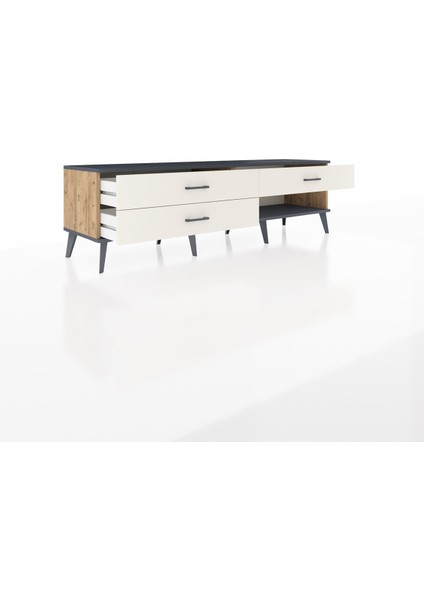 Hyperion Tv Ünitesi 3 Çekmeceli 176X44X51 Çam-Antrasit/aytaşı indirimleri