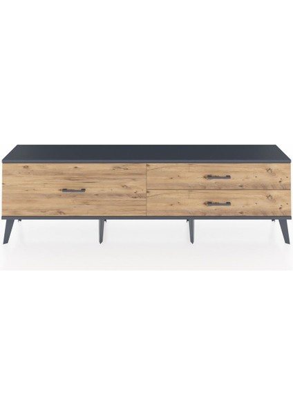Arges Tv Ünitesi 3 Çekmeceli 176X30X51 Çam-Antrasit/çam