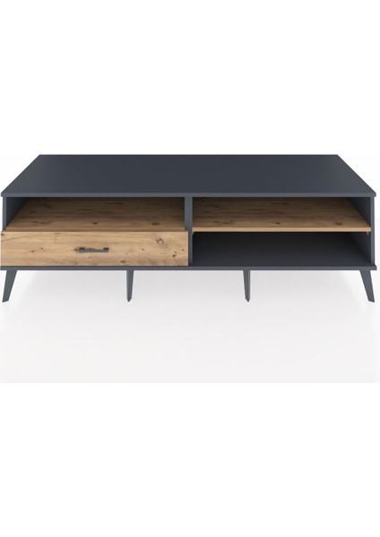 Kronos Tv Ünitesi 2 Raflı Tek Çekmeceli 176X59X51 Antrasit-Çam/çam