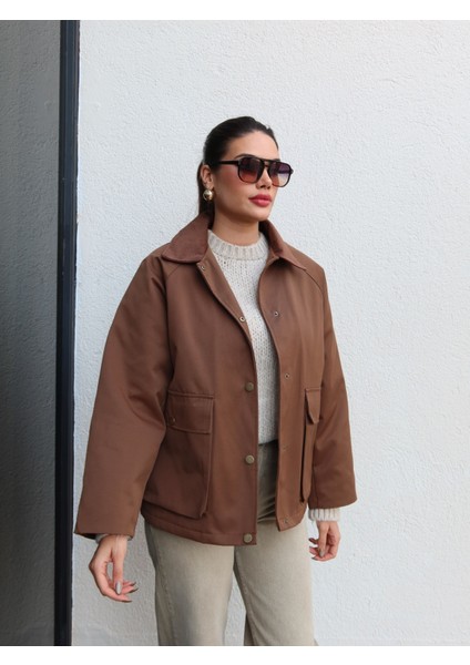 Kadife Yaka Kapitone Dolgu Ceket fırsatları