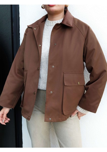 Kadife Yaka Kapitone Dolgu Ceket indirimleri