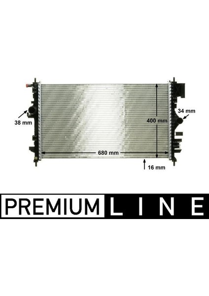 RADYATÖR INSIGNIA-SAAB 9-5 1.6-1.8 2008 AC MEK 680X398X16 1300292 13241726