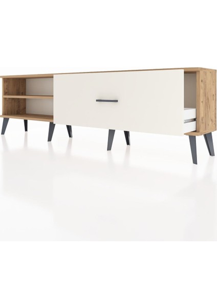 Arges Tv Ünitesi Tek Raflı Tek Çekmeceli 176X30X51 Çam-Çam/aytaşı fırsatları