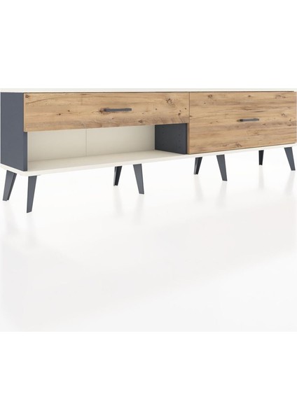 Arges Tv Ünitesi 2 Çekmeceli 176X30X51 Antrasit-Aytaşı/çam fiyatları