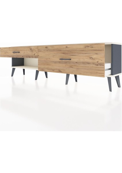 Arges Tv Ünitesi 2 Çekmeceli 176X30X51 Antrasit-Aytaşı/çam fırsatları