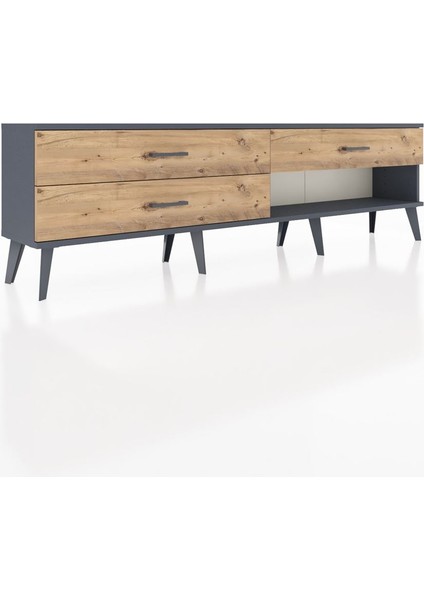 Arges Tv Ünitesi 3 Çekmeceli 176X30X51 Antrasit-Antrasit/çam fiyatları