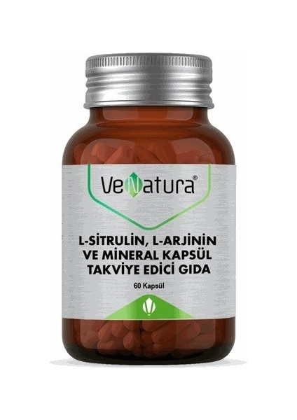 L-Sitrulin ,l-Arjinin ve Mineral 60 Kapsül